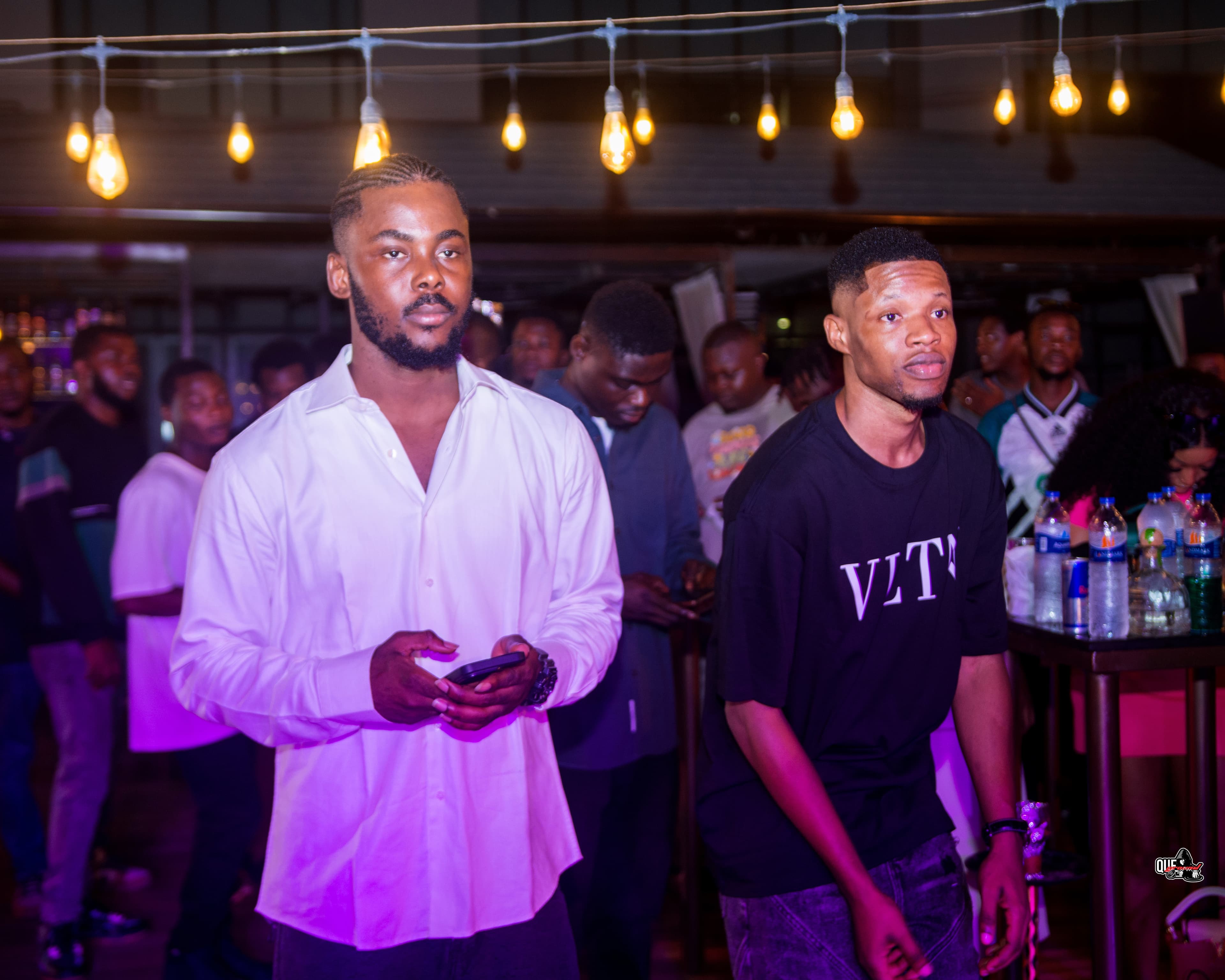 Crowd vibes with string lights